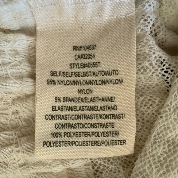 Anthropologie Tiny Pieced Lace Cowlneck Pullover Blouse Top, Cream, Size XS, NWT - Picture 12 of 14